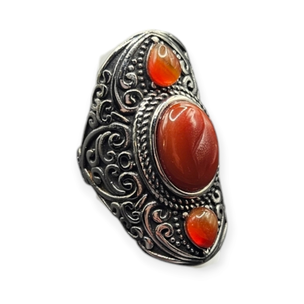 Carnelian Trinity Ring